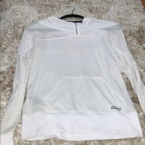 LORNA JANE WHITE MESH LIGHT WEIGHT JACKET